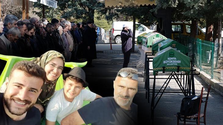 Yer: Konya! Katlettiği ailesiyle yan yana toprağa verildi